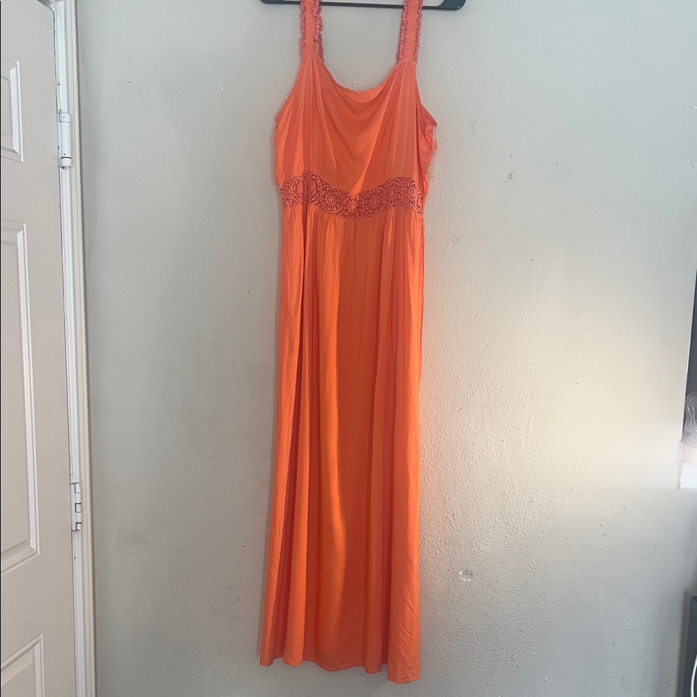 Derek Heart Orange Maxi Dress